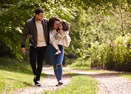 family walking